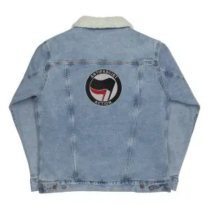 Antifascist Action Unisex Denim Sherpa Jacket