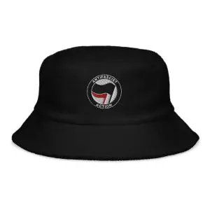 Antifascist Action Unstructured Terry Cloth Bucket Hat