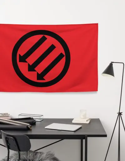 Antifa Iron Front 3 Arrows Red Flag