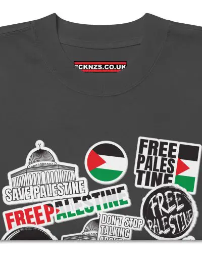 Free Palestine Stickers Oversized T-shirt