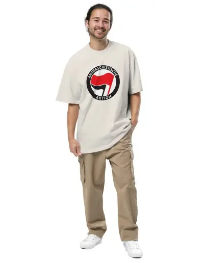 Antifa Antifaschistische Aktion Oversized T-shirt