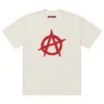 Anarchy Red Anarchist Symbol Oversized T-shirt