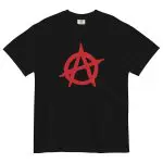 Anarchy Red Anarchist Symbol Unisex Heavyweight T-shirt