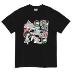 Free Palestine Stickers Unisex Heavyweight T-shirt