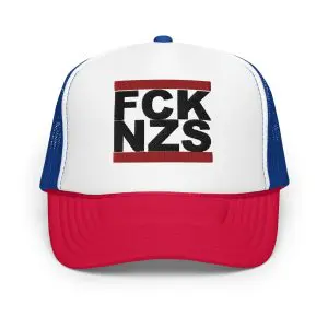 FCK NZS Black Font Foam Trucker Hat