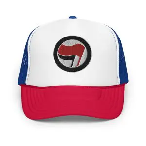 Antifa Antifaschistische Aktion Flag Foam Trucker Hat