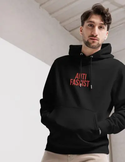 Antifascist Red Unisex Organic Hoodie