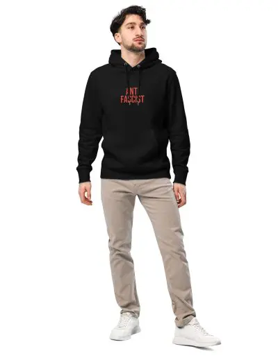 Antifascist Red Unisex Organic Hoodie