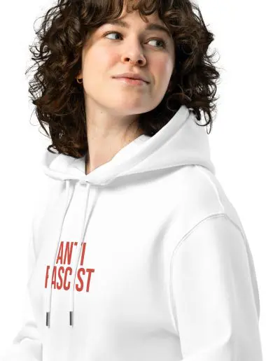 Antifascist Red Unisex Organic Hoodie