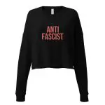 Antifascist Red Crop Sweatshirt