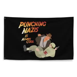 Punching Nazis Is Always Cool Flag