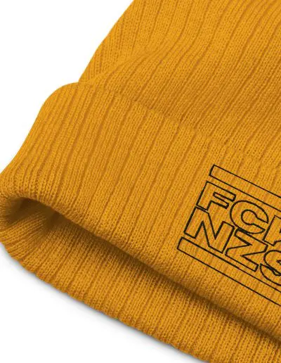 FCK NZS Outline Ribbed Knit Beanie