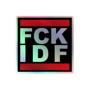 FCK IDF “Centred” Holographic Stickers