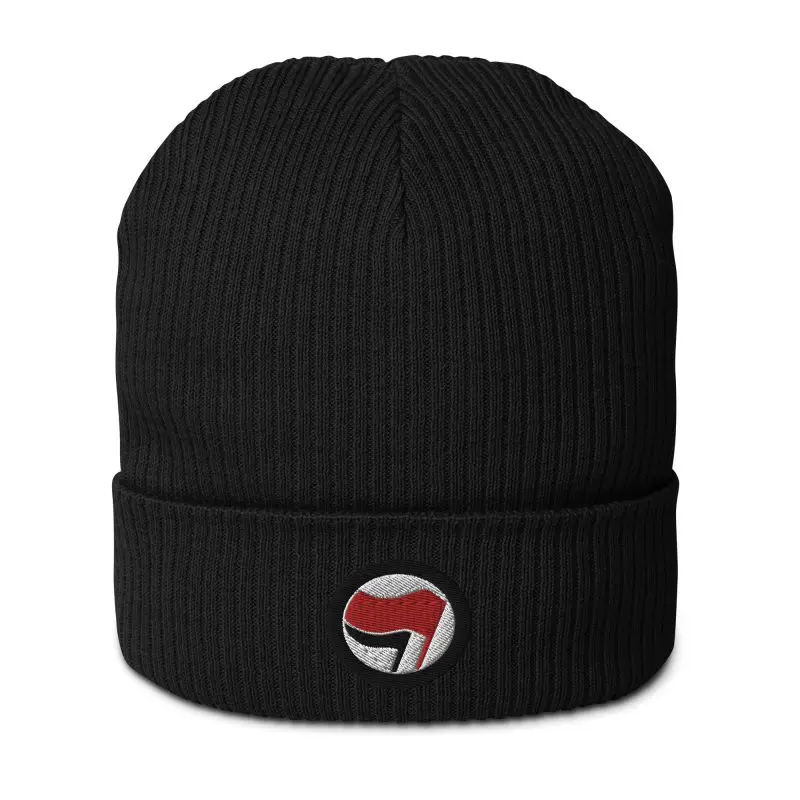 Antifa Antifaschistische Aktion Flag Organic Ribbed Beanie