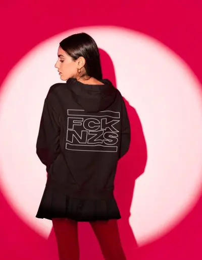 FCK NZS Outline Unisex Zip Hoodie