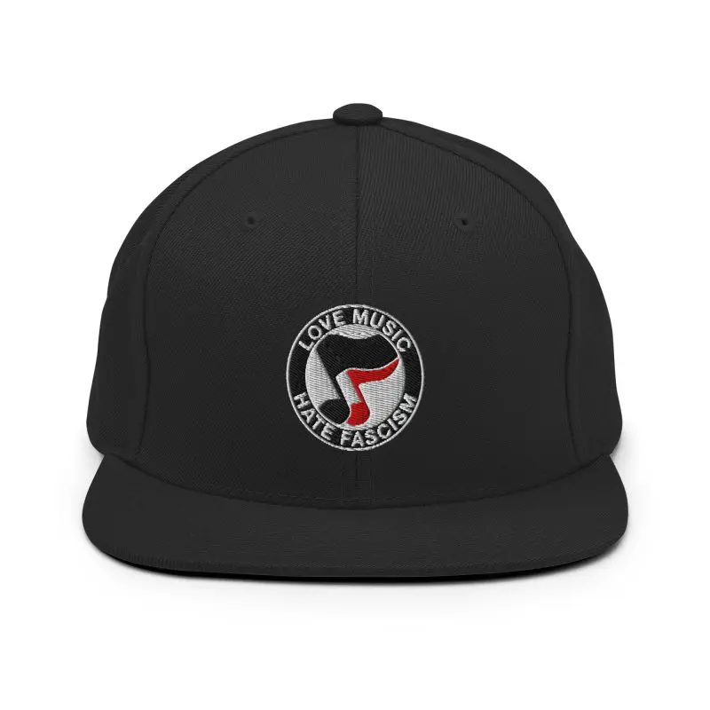 Love Music Hate Fascism Snapback Hat