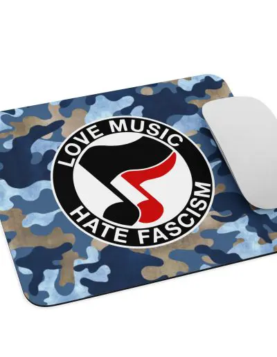 Love Music Hate Fascism Mouse Pad