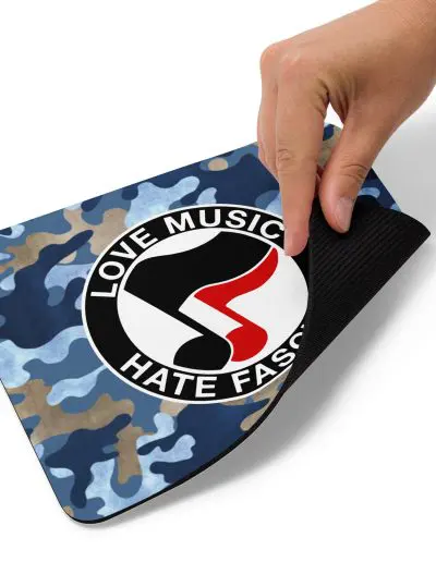 Love Music Hate Fascism Mouse Pad