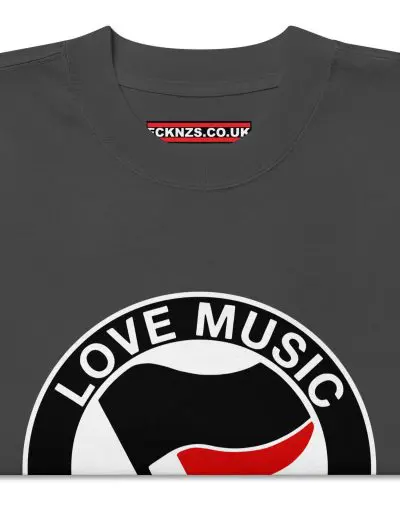 Love Music Hate Fascism Oversized T-shirt