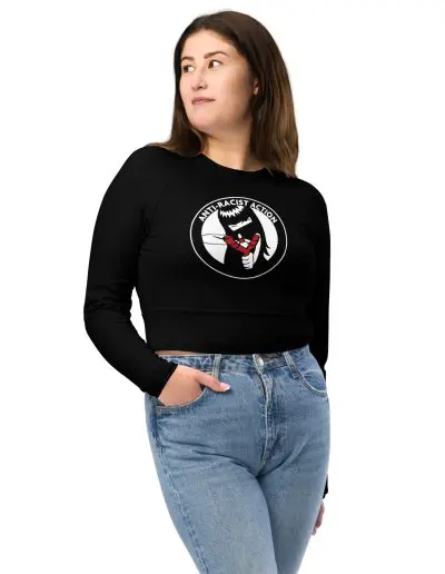 Anti-Racist Action Recycled Long-sleeve Crop Top