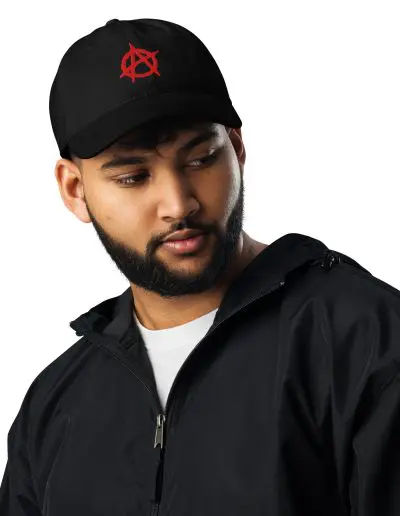 Anarchy Red Anarchist Symbol Champion Dad Hat