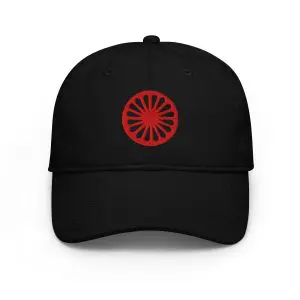 Red Romani Wheel Champion Dad Hat