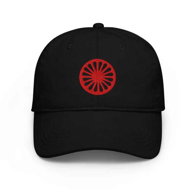 Red Romani Wheel Champion Dad Hat