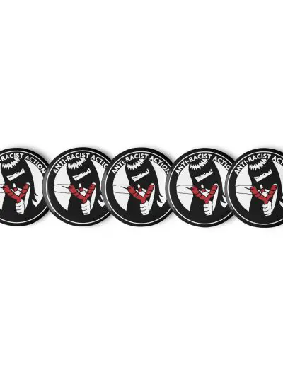 Anti-Racist Action Set of Pin Buttons