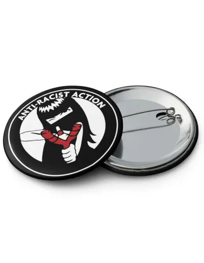 Anti-Racist Action Set of Pin Buttons