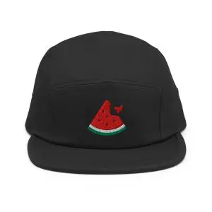 Free Palestine Watermelon Skate Camper 5 Panel Cap