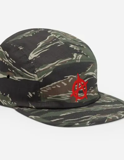 Anarchy Red Skate Camper 5 Panel Cap