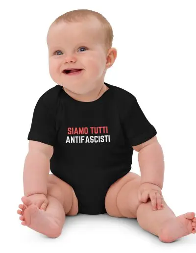 Siamo Tutti Antifascisti Organic Cotton Baby Bodysuit