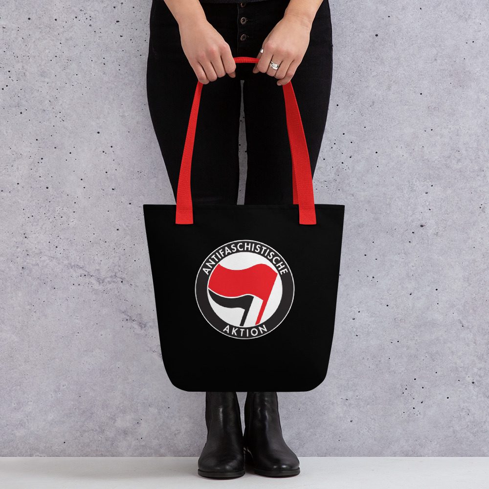 Antifa Antifaschistische Aktion Flag Tote bag