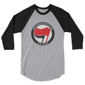 Antifa Antifaschistische Aktion Flag 3/4 Sleeve Raglan Shirt