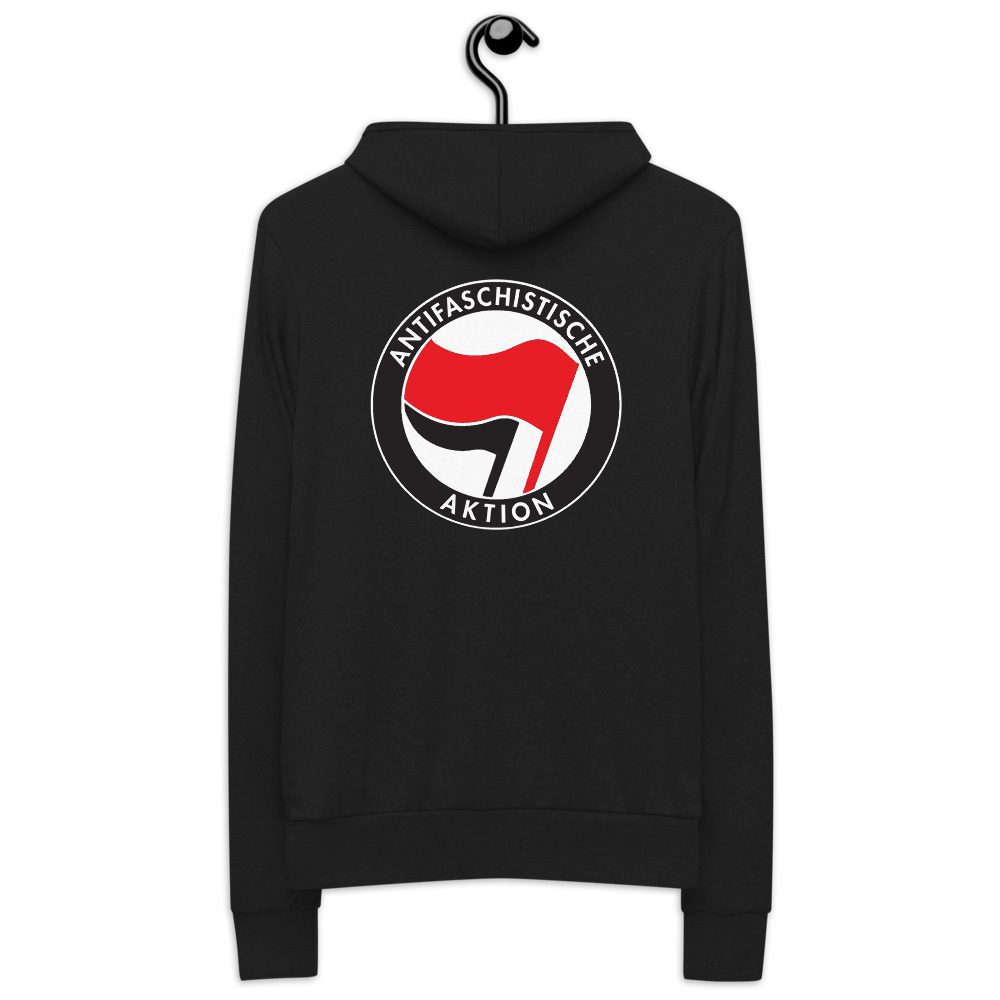 Antifa Antifaschistische Aktion Flag Unisex Zip Hoodie