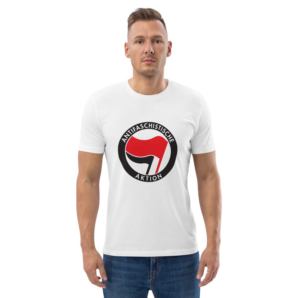 Antifa Antifaschistische Aktion Flag Unisex Organic Cotton T-shirt