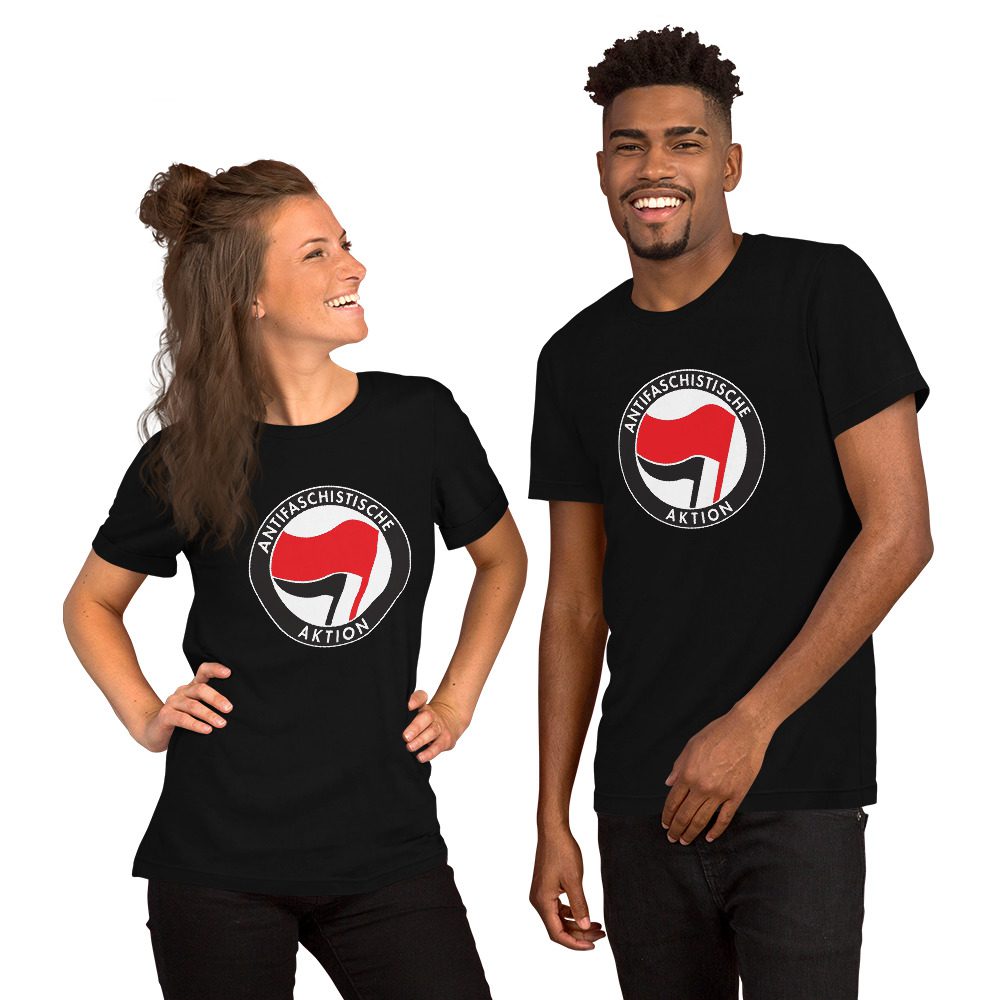 Antifa Antifaschistische Aktion Flag Short-Sleeve Unisex T-Shirt