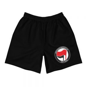 Antifa Antifaschistische Aktion Flag Black Men's Athletic Long Shorts