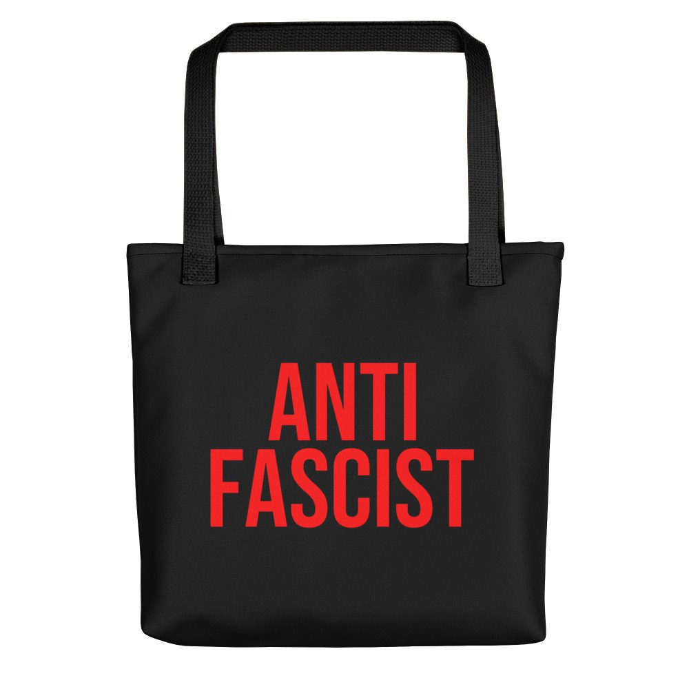 Anti-Fascist Red Tote Bag