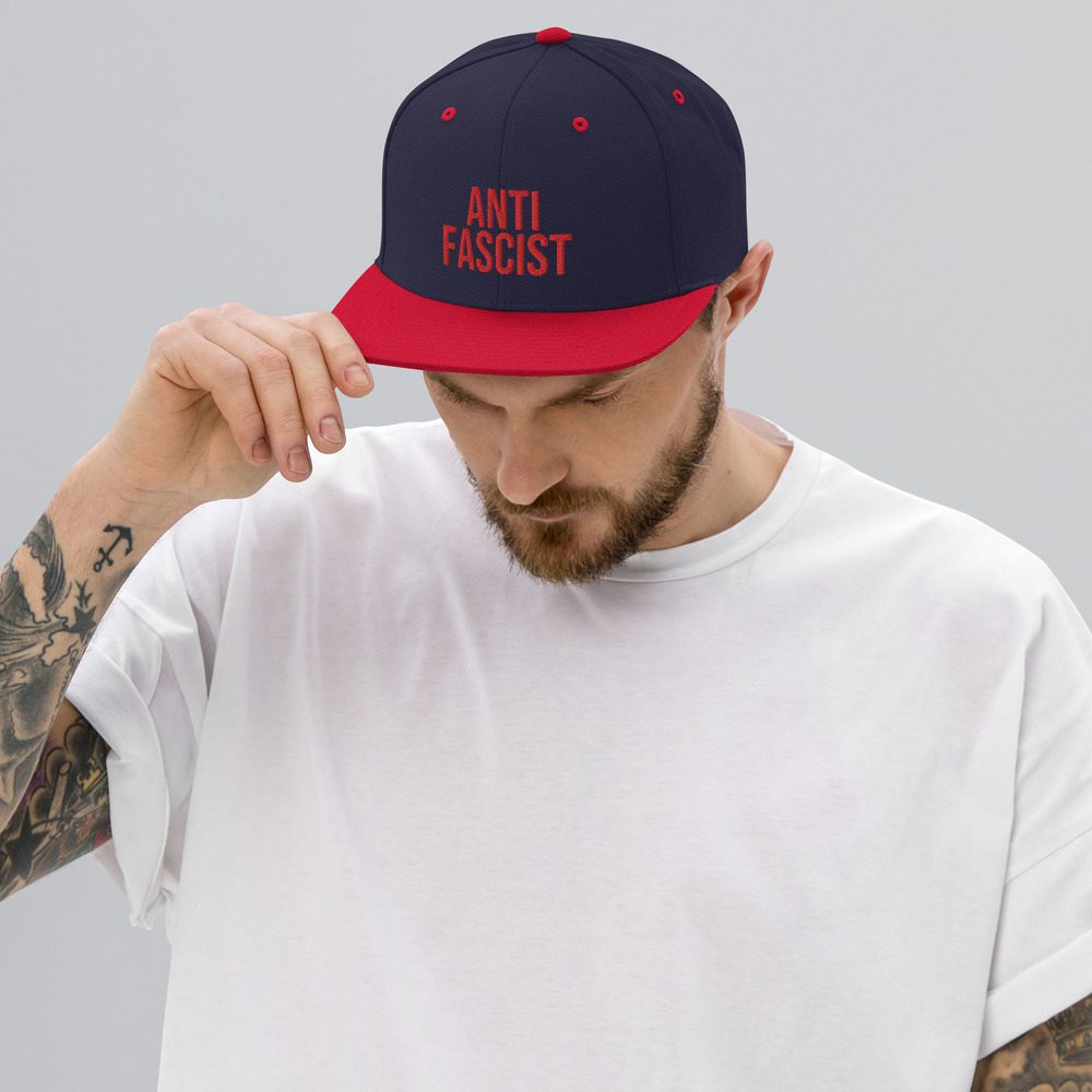 Anti-Fascist Red Snapback Hat
