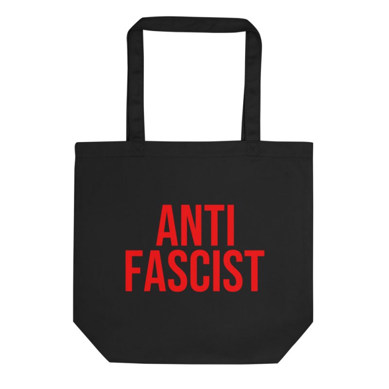 Anti-Fascist Red Organic Tote Bag
