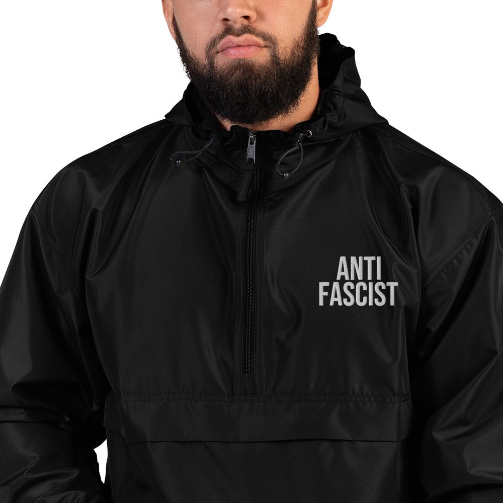 Anti-Fascist Embroidered Champion Packable Jacket