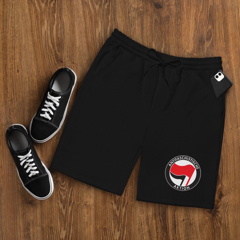 Antifa Antifaschistische Aktion Flag Men's Fleece Shorts