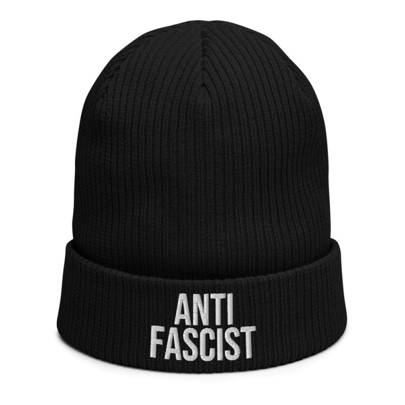 Anti-Fascist Organic Ribbed Beanie