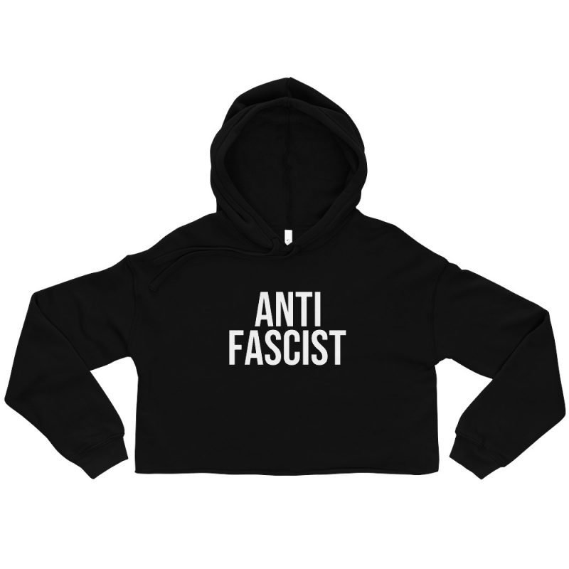 Anti-Fascist Crop Hoodie