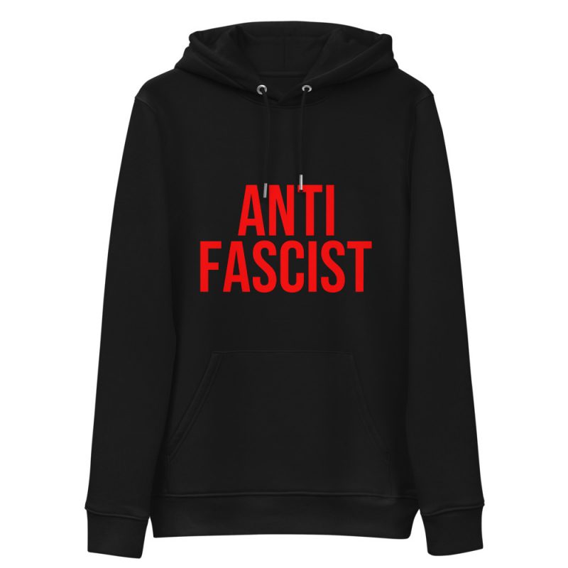 Anti-Fascist Red Unisex Organic Hoodie