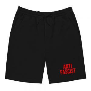 Anti-Fascist Red Men's Fleece Shorts
