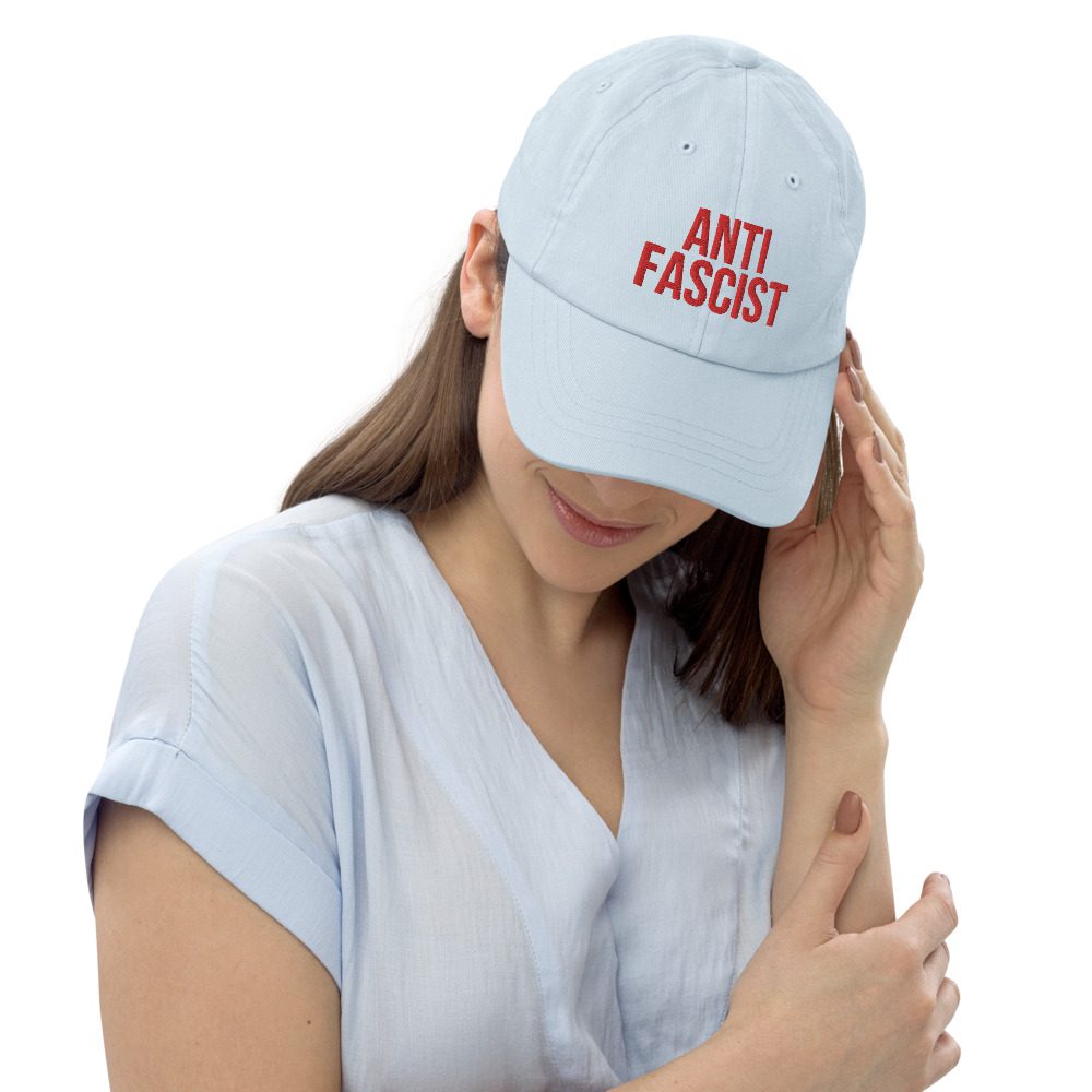 Anti-Fascist Red Pastel Baseball Hat
