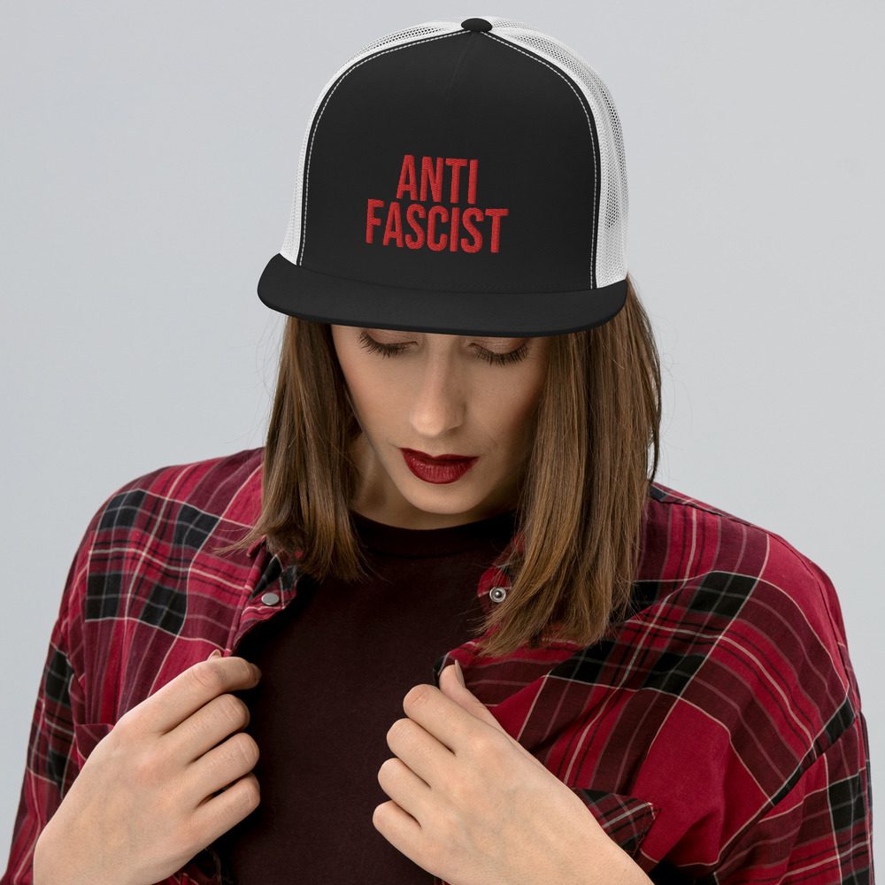 Anti-Fascist Red Trucker Cap