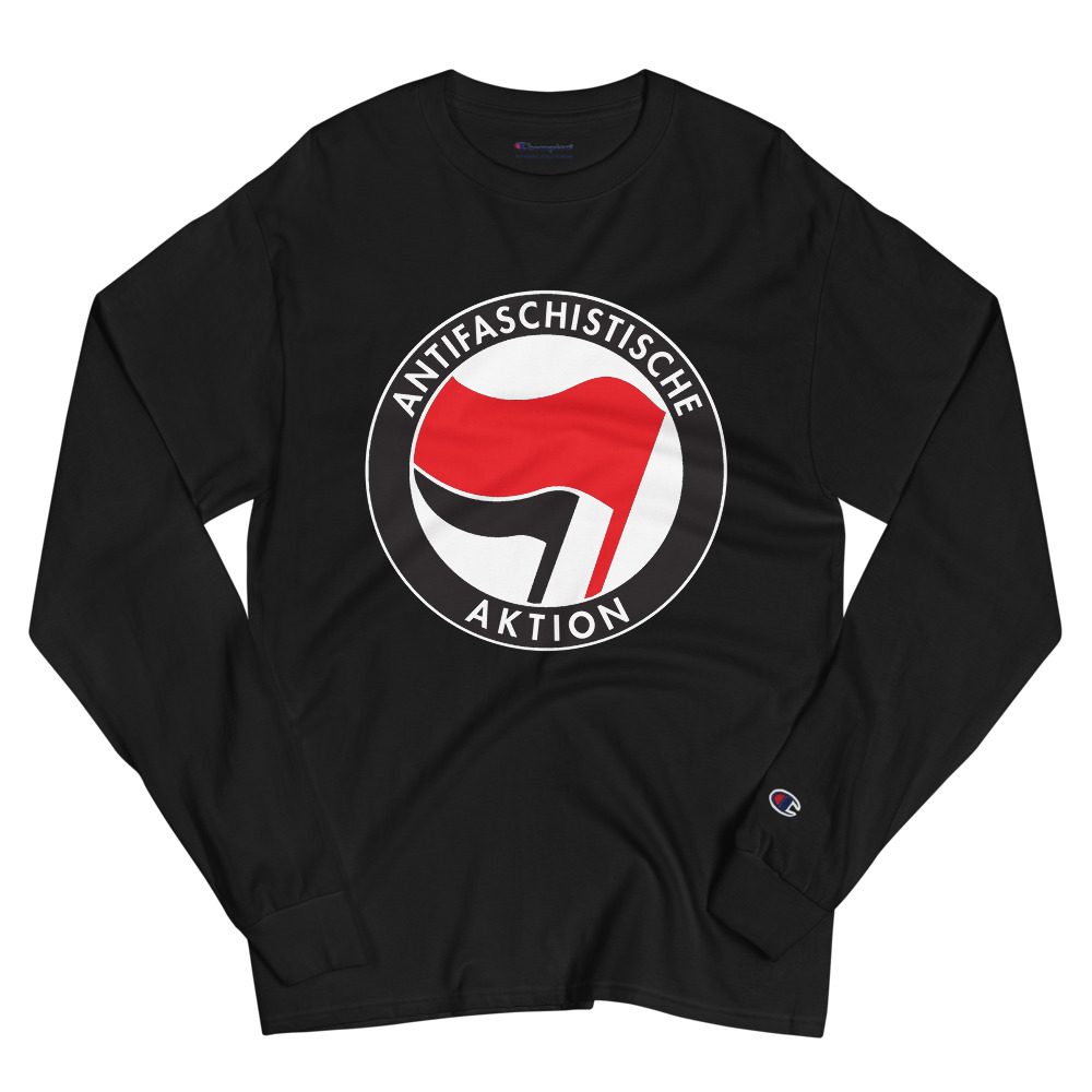 Antifa Antifaschistische Aktion Flag Men's Champion Long Sleeve Shirt